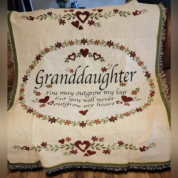 Collections Etc! Granddaughter throw blanket 48 x 60 - Picture 4 of 6